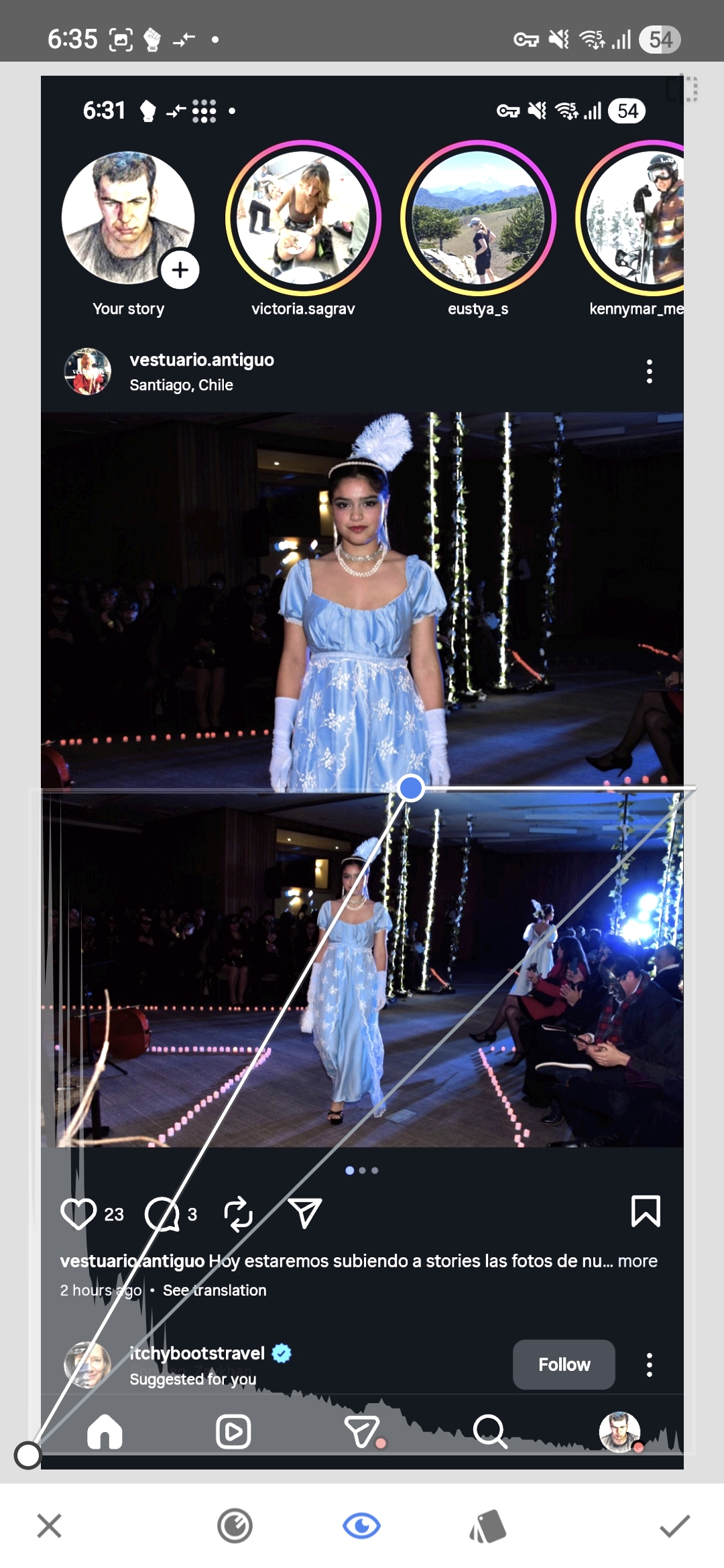 Instagram white point moved to threshold