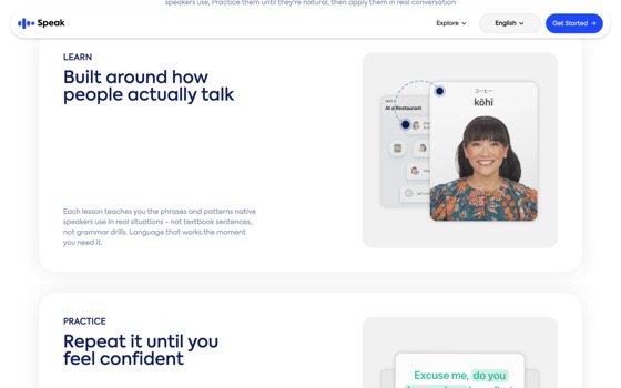 Speak screenshot
